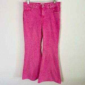 BDG Hot Pink Extreme Flare Corduroy Jeans